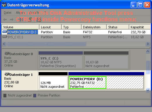 disk administrative tool