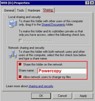 share dialog xp home